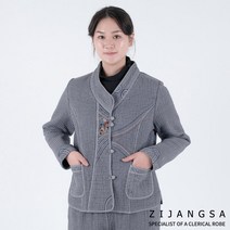 [10236] 태극자수 누비 저고리 보살님 여성 생활 한복 절복 개량