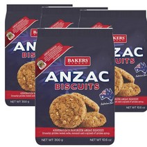 베이커스 파이니스트 Bakers Finest Biscuits 호주 안작 비스킷 300g, 4팩