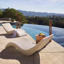 라탄 선베드 야외용 수영장 썬베드 풀빌라 카페 옥상, 업그레이드 된 두꺼운 침대 갈색  시트