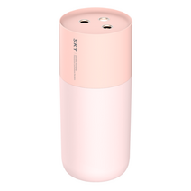 스카이 케어 HU100 휴대용 LED 램프 듀얼 가습기, SKY-HU100_PK(핑크)