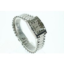 실버 그레이 베젤 스퀘어 데일리 손목시계