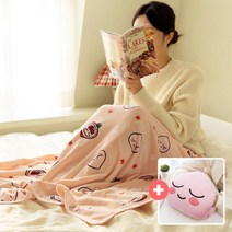 [단독] 카카오프렌즈 똑딱이 무릎담요 + 모찌 핸드쿠션 세트, 어피치, 1개