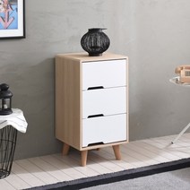 주식회사히트 [히트가구] C785 3단 서랍장 400 5colors (착불), 아카시아화이트