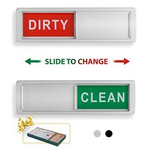 SPERRIC Clean Dirty Dishwasher Magnet - Non-Scratch Magnetic Silver Signage Indicator for Kitchen Di, 1, 1 Pack
