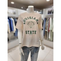 올리비아로렌 빅사이즈 레터링프린트 라운드넥 반팔 티셔츠 VVCASYM6336