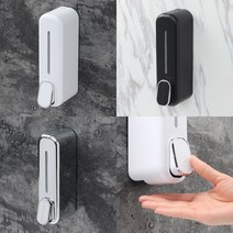 핸드워시 주방세제 샴푸 물비누 디스펜서 부착형 벽걸이 300ml, 실버