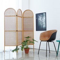 베스트리빙 튼튼하고 심플한 원목 파티션 18종 모음/칸막이/공간분리/가림막/인테리어/가벽, 04.클라우드/내츄럴, 3단