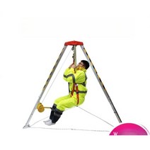 비상탈출 삼각대 수동 리프트 크레인 알루미늄 합금 휴대용 호이스트 삼발이, 05.윈치풀세트가두꺼운(2600lbs)