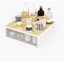 커피머신 거치대 받침 서랍형 스푼 샷잔 보관 용품 차, A 모델 32cm (스펙 사진 참조)
