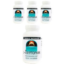 소스내츄럴스 L-트립토판 500mg 캡슐, 120정, 4병