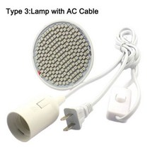 식물조명 태양광센서등 식물등 뷰티 안티 에이징 레드 블루 led 전구 치료 딥 660nm 근적외선 850nm 식물 성장 램프 전신 피부 통증 완화, AC 케이블이 있는 램프, 미국