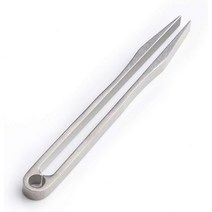 정밀 핀셋 쪽집게 티타늄제 직 1개 넣어 ESD 방자 정전기 방지 기기 전자 공작, 실버 M