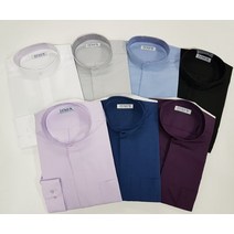 예문목회자셔츠 - 차이나모달 긴팔, 100(목105), 와인