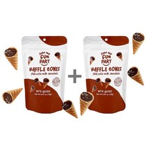 와플 콘 밀크 초코 스낵 지퍼백 1+1, 2봉, 70g
