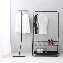 이소품 트레고 멀티 2단 선반행거, 블랙