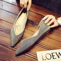 여성화 반짝 스톤 스팽글 발편한 단화 플랫슈즈 Flat Shoes 8Z046
