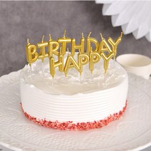 제이벌룬 숫자초 골드, 1개, 생일케익초 HAPPY BIRTHDAY 메탈릭골드