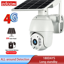 문앞cctv 실내외 스마트 4G SIM 카드 1080P IP 카메라 WIFI 8W 태양 광 비디오 배터리 보안 야외 PTZ CCTV 스마트 모니터 무선 돔 감시 홈cctv, 128G SD 카메라 없음, 협력사