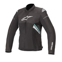 Alpinestars 여성용 Stella T-GP Plus R v3 에어 재킷 (스몰) (블랙/화이트/틸), Black/White/Teal_X-Large