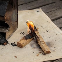 야외난로 화로대 미니난로 사각난로 불멍 접이식 접이식난로 휴대용 나무난로 특대형 캠핑요리, 방화매트베이지S