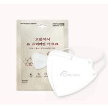 코튼데이 뉴 프리미엄 KF94 한지마스크 100매, 중형