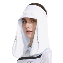 댕Ol몰 시원한재질 모자 햇빛가리개 넥케어 야외활동 레포츠 모자에 붙이는 가리개 XTJ90, 블루