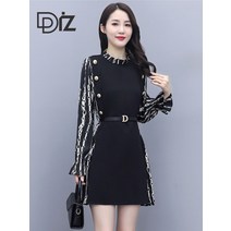 봄 가을 여성 미시 아나운서룩 츨근룩 A라인 원피스