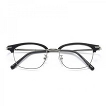 반뿔테안경 하금테 안경 가벼운 여자 안경태 남자 금자 패션 대두 반무테