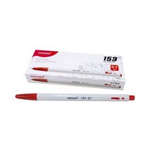 모나미 153 볼펜 0.7mm 모나미볼펜 12개입 1타 검정 파랑 빨강, 빨강(1타 12개입)
