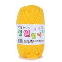 [니트박스 뜨개실] 향균 인형나라 아크릴 수세미실, 201. 노랑색