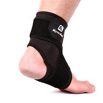 kyncilor 1 pcs 3d 압축 발목 스트랩 체육관 발목 지원 중괄호 발등인대파열, 검은 색, m