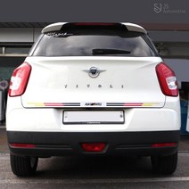 JS automotive 티볼리에어 실외 인테리어 트렁크 퍼포먼스 가니쉬 스티커 자동차 카악세사리 튜닝 몰딩 용품, 포인트_퍼포먼스