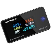 KEWEISI DC 0-200V 전압계 전류계 KWS 전원 에너지 미터 LED 디지털 DC 전력계 전기 미터 10A, 보여진 바와 같이, 하나