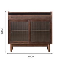 원목 창홍 유리 캐비닛 슬림 일본식 미닫이 술장고 사물함 거실 북유럽 수납장, C01-투도어