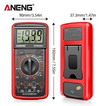 전기테스터기 멀티 접지 메가 ANENG SZ08 2000 카운트 휴대용 분할 디지털 미터 LCD AC 전압 전류 다이오드 NCV 테스터 멀티미터 화면 백라이트, CHINA, Red DT9205A-12