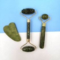 괄사 도구 이영애 얼굴 도자기 얼굴 롤러에 대 한 자연 옥 마사지 Gua 샤 돌 안티 링클 리프트 아름다움 스, 01 A
