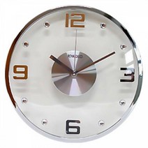 레그노 - 투명크리스탈벽시계, 실버