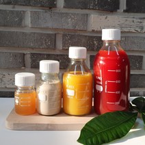글라스락 눈금유리병 레트로 메저링 글라스보틀 4종 유리병 100ml(2개), 500ml / 1개, 2개