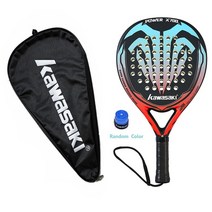 kawasaki padel tennis 탄소 섬유 soft eva face tennis paddle racquet racket with padel bag cover with fre, 빨간색