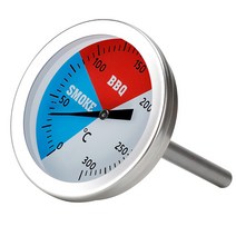 부착형 그릴온도계 (6cm) 바베큐 훈제 오븐 항아리 카마도 BBQ, 1개