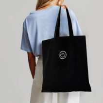 그랩스토어 무지 스마일 에코백 남자 여성 가방 면
