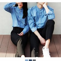 차이나카라 커플 청남방 커플룩 커플시밀러룩 빅사이즈