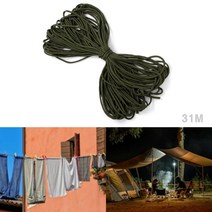 긴 캠핑 로프 줄 31M 그린 나일론줄 빨래줄 텐트끈