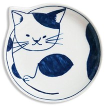 이시마루 도자기 하사미야키 고양이 무늬 접시 식기 세트 업소용 가정용 전자렌지가능, 02. 부티