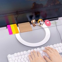 좁은책상 모니터부착 가로형 미니선반 간단설치 선생님용 편한 사무용 정리정돈, 상,하단 메모보드