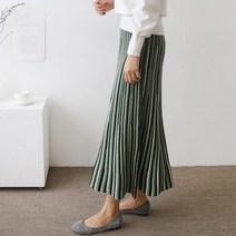 [] 여자 여름 베이직 깔끔 기본 데일리룩 주름 울 롱스커트