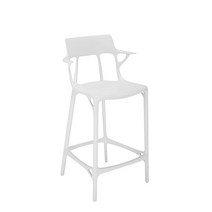 Kartell(카르텔) 스툴 65㎝ 『A.I. Stool(에이아이스툴 65)』 W55D49H98좌면 높이 65(cm) 화이트 SFCH-K5888-BI [국내총대리점 정규품]