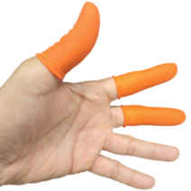 엄튼 논슬립 손가락 골무 L 대형 200개입, 주황