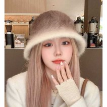 벙거지모자 겨울버킷햇 앙고라 데일리 산책 베이직