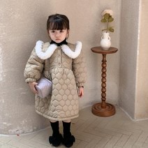 빅카라 누빔 패딩 원피스 겨울 등원룩 데일리 캐주얼 여아 하객룩 조카선물